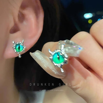 DAIIIBABYYY  -  Cute Green Blue Evil Monster Eyes Stud Earrings Women Kids Halloween Animal Rabbit Big Eyes Goth Cross Earring Jewelry